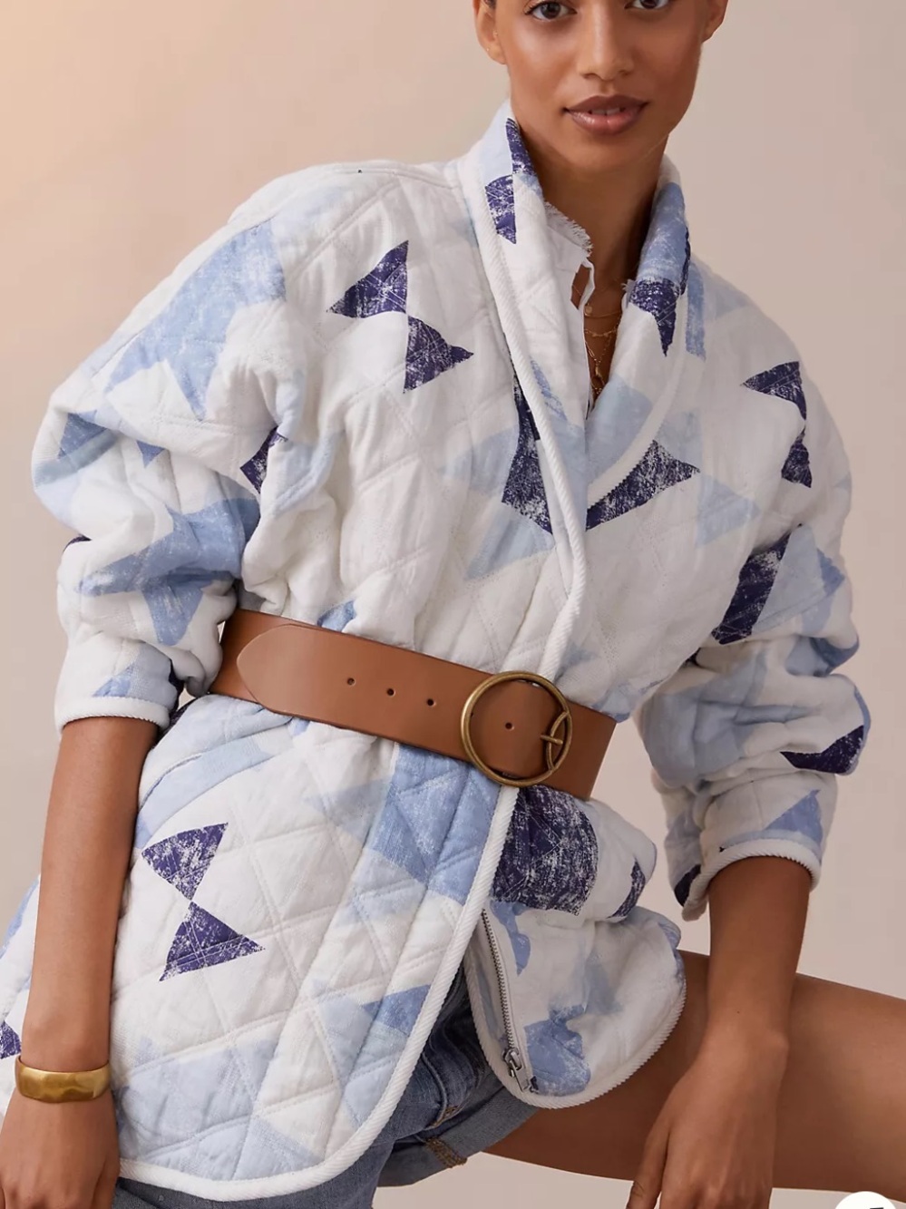 Anthropologie Quilted Patchwork Jacket
